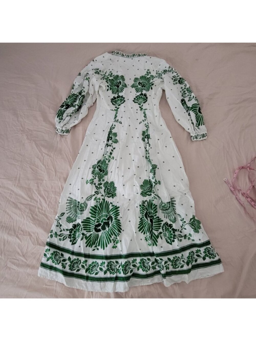 FARM Rio Forest Soul Maxi Dress Linen Cottagecore Boho Chic Feminine Womens L - Picture 3 of 8